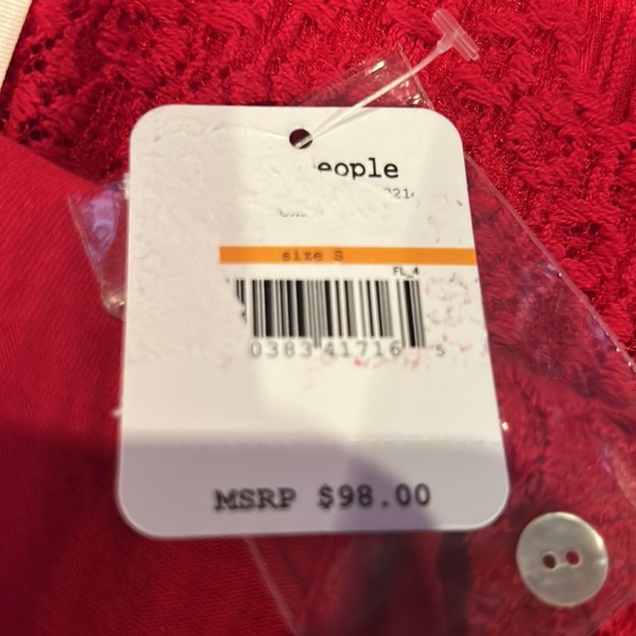 NWT FREE PEOPLE daydream lace red mini dress size small - Picture 9 of 15